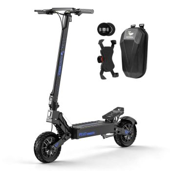 2400W-Dual Motor-55KM/H-Up to 50KM-10’’ Tubeless Off-Road Tyres-Front & Rear Spring Suspension-Electric Scooter F50-D